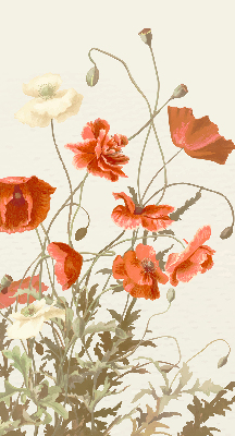 Fabric roller blind Poppies