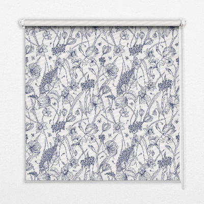 Roller blind for large window Wildflowers