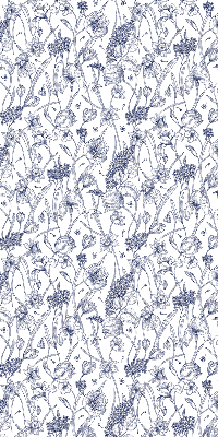 Roller blind for large window Wildflowers