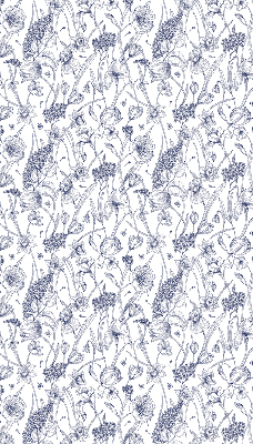 Roller blind for large window Wildflowers