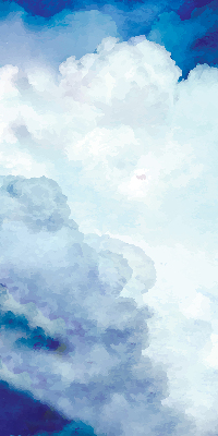 Modern roller blind Clouds