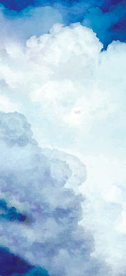 Modern roller blind in clouds pattern
