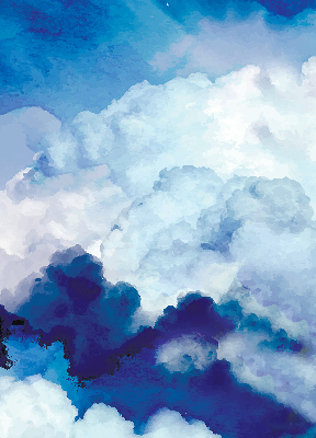 Modern roller blind Clouds