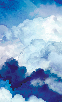 Modern roller blind Clouds