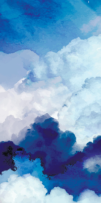 Modern roller blind Clouds