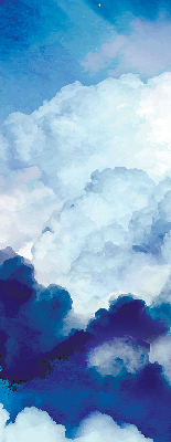 Modern roller blind Clouds