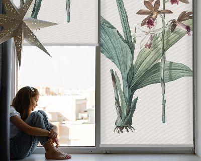 Roller blind for large window Flower