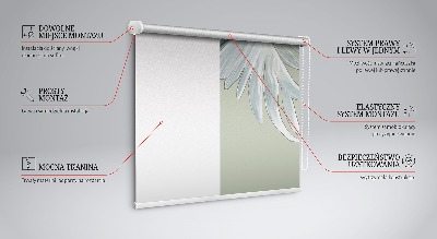 Modern roller blind Crane in flight