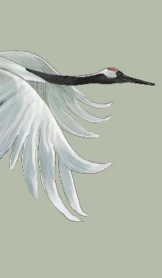 Modern roller blind Crane in flight