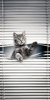 Modern roller blind cat pattern design
