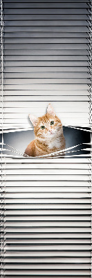 Roller blind for large window Ginger cat