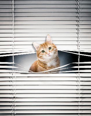 Roller blind for large window Ginger cat