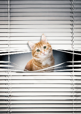 Roller blind for large window Ginger cat