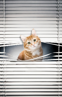 Roller blind for large window Ginger cat