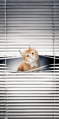 Roller blind for large window Ginger cat