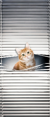 Roller blind for large window Ginger cat