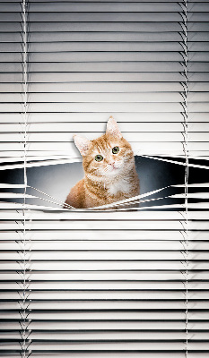 Roller blind for large window Ginger cat