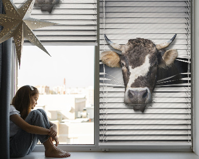 Fabric roller blind Cow