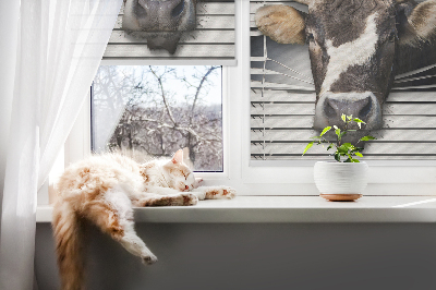 Fabric roller blind Cow