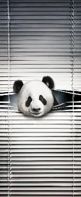 Roller blind modern panda design