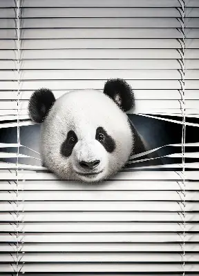 Roller blind modern panda design