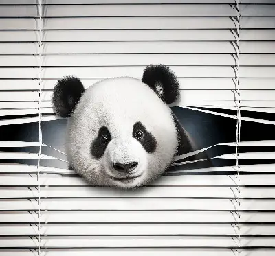 Roller blind modern panda design