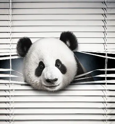 Roller blind modern panda design