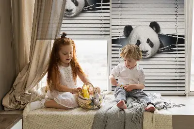 Roller blind modern panda design