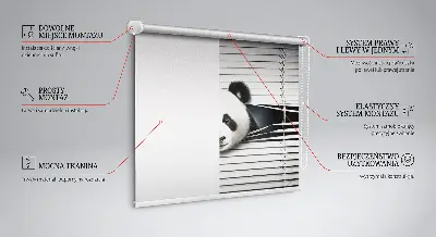 Roller blind modern panda design