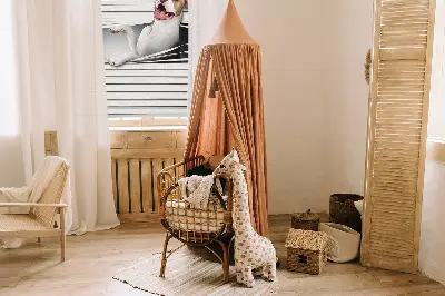 Fabric roller blind with dog print
