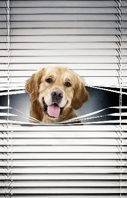 Modern roller blind golden dog design