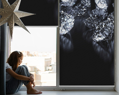 Blackout roller blind Diamonds and sparkle