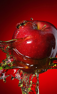 Blackout roller blind Red apple in the depths
