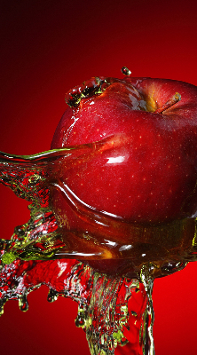 Blackout roller blind Red apple in the depths