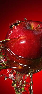 Blackout roller blind Red apple in the depths