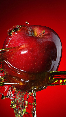 Blackout roller blind Red apple in the depths