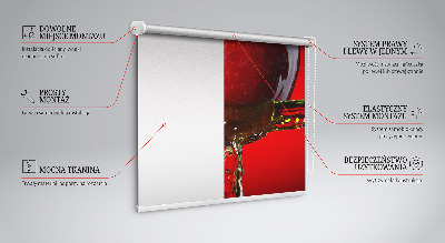 Blackout roller blind Red apple in the depths