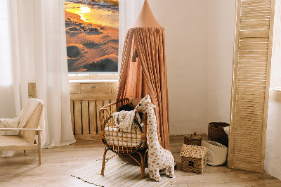 Fabric roller blind for window Sunset and colors
