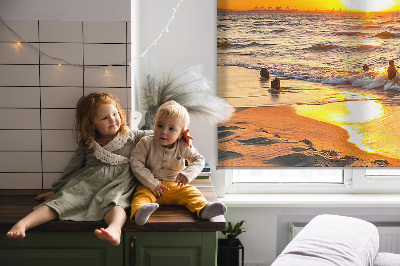 Fabric roller blind for window Sunset and colors