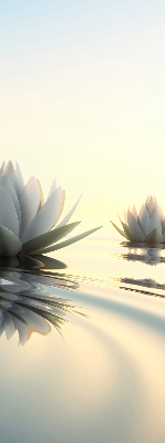 Blackout roller blind water lilies print