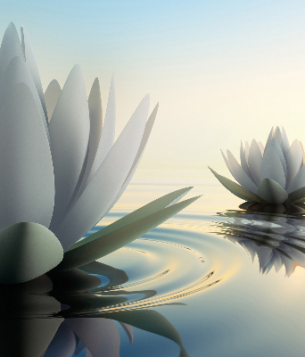 Blackout roller blind Water lilies