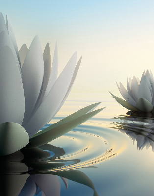 Blackout roller blind Water lilies