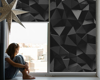 Blackout roller blind for window Black origami