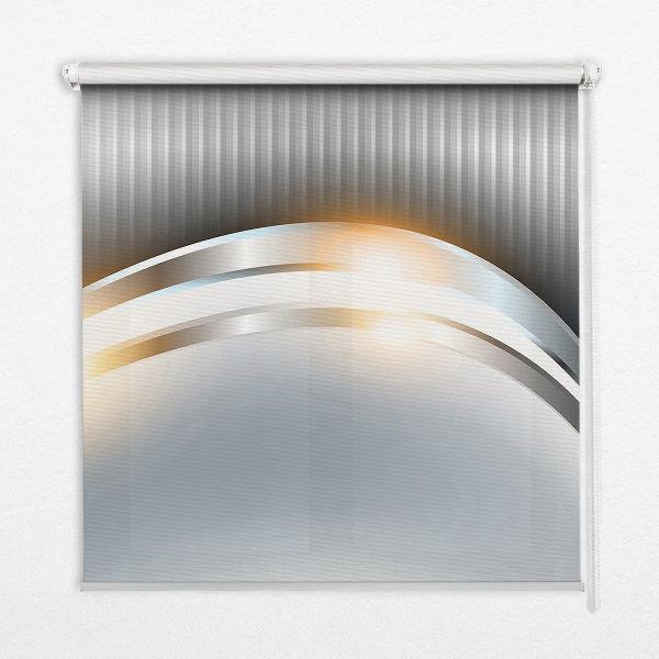Fabric roller blind for window Steel abstraction