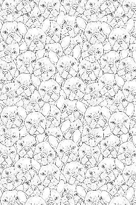 Fabric roller blind for window Drawn dogs