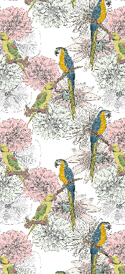 Blackout roller blind Parrots on a branch