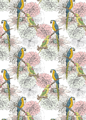 Blackout roller blind Parrots on a branch
