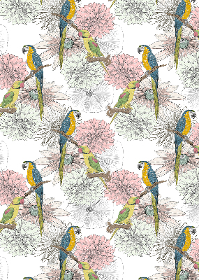 Blackout roller blind Parrots on a branch