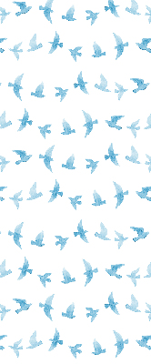 Blackout roller blind for window Blue birds