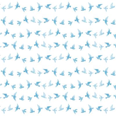 Blackout roller blind for window Blue birds